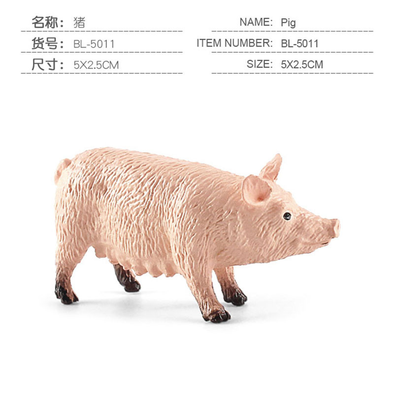 Simulación Granja modelo de juguete mini pollo pato ganso ganado ovejas aves de corral modelo Pequeño Animal Modelo En Miniatura Traje transfronterizo