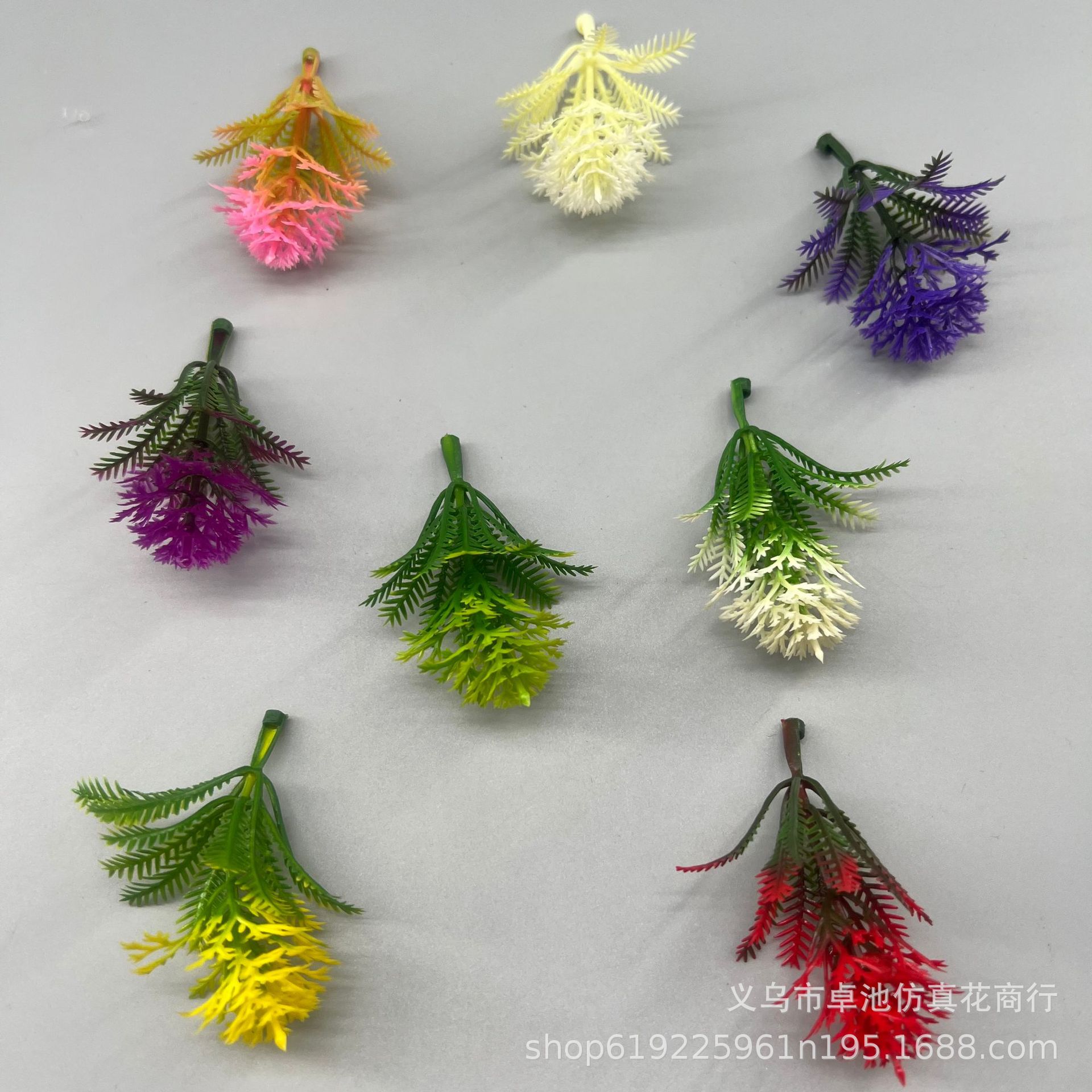 仿真植物树叶美人松松针造景塑料水草绿植圣诞盆栽装饰配件批发