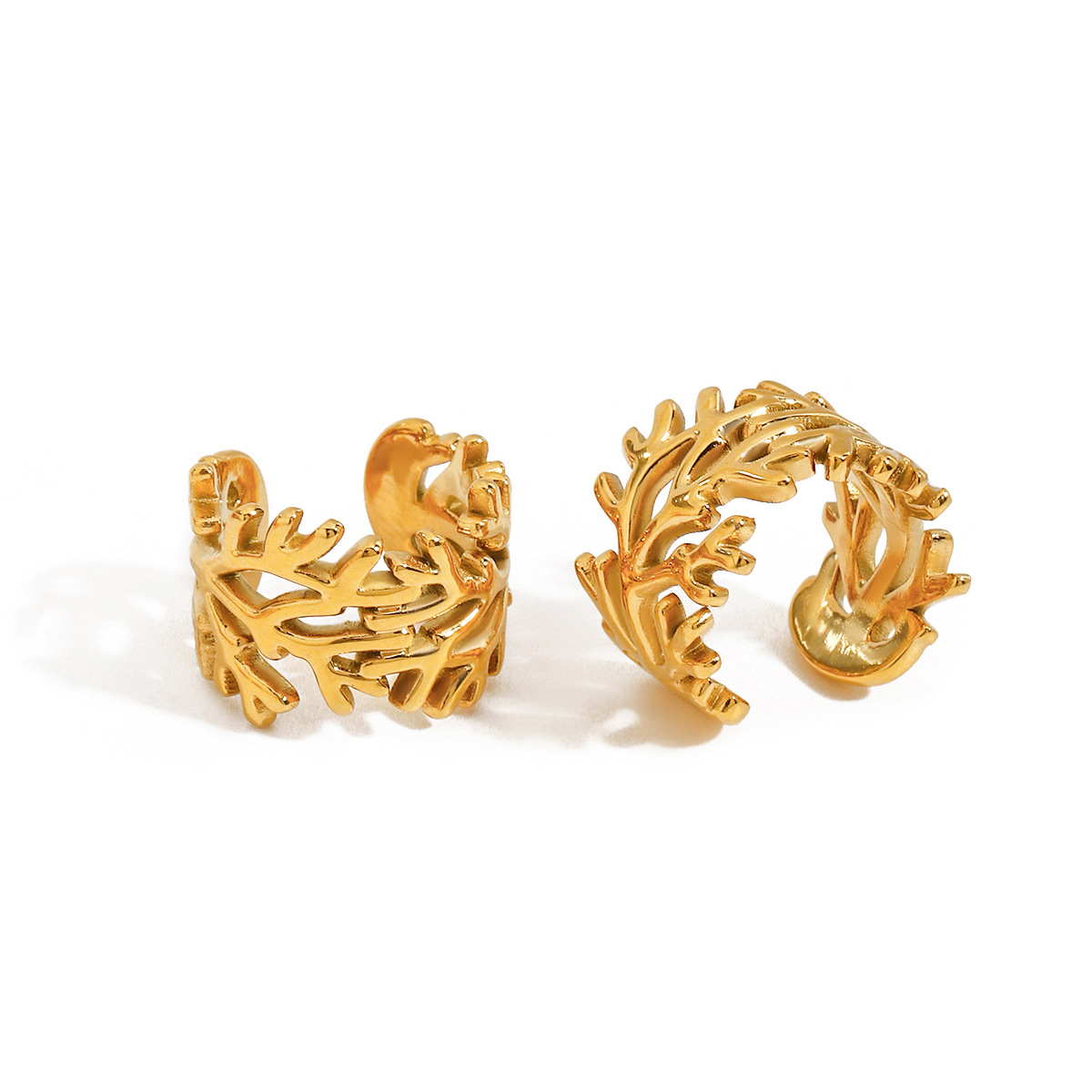 Jieding clip de hueso de la oreja de acero inoxidable europeo y americano sin orejas perforadas Pendientes de alta gama de nicho Joyas de acero de titanio Earrings transfronterizos