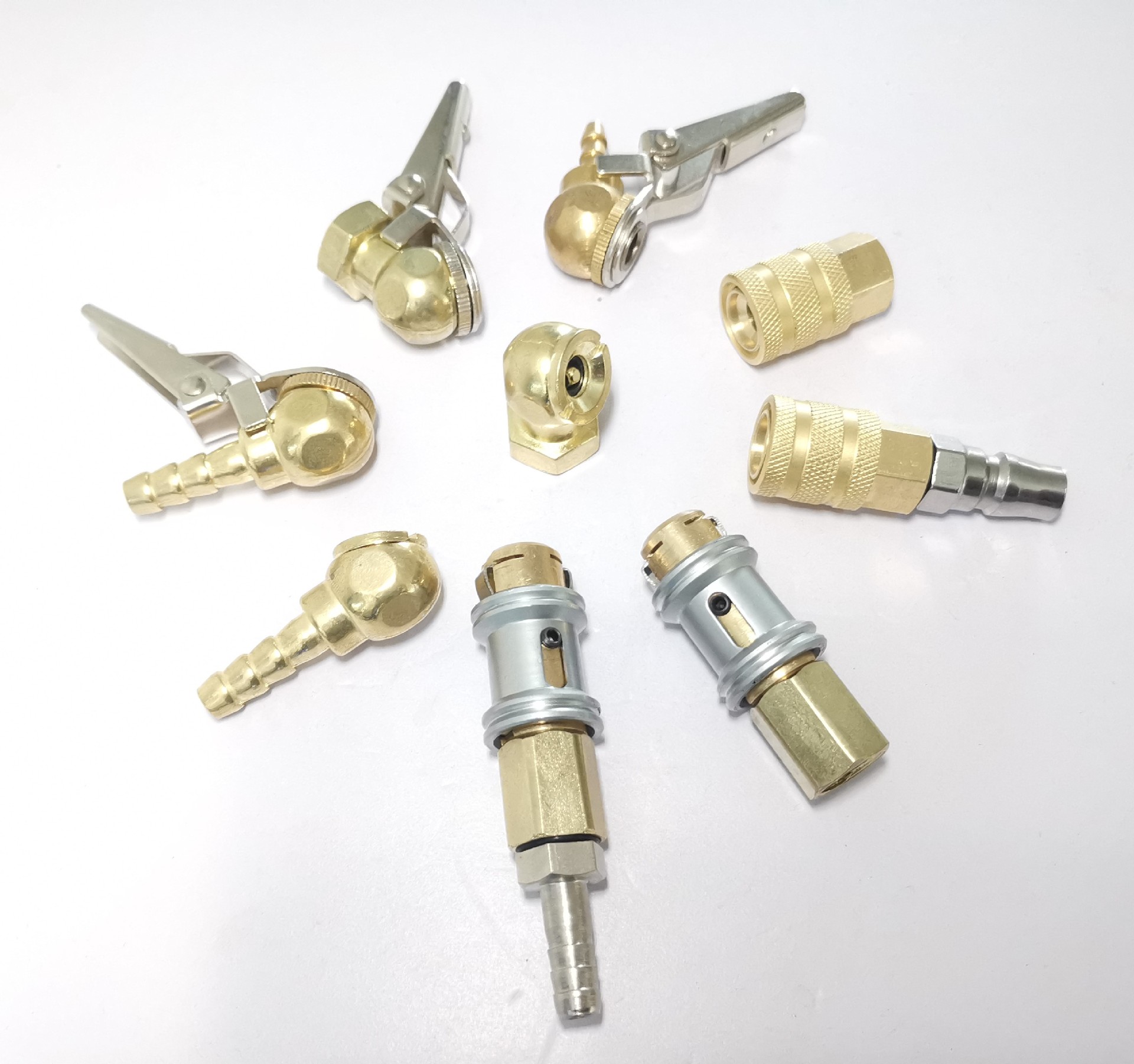 锌合金球形打气嘴内螺纹汽车充气枪充气嘴胎压枪气嘴