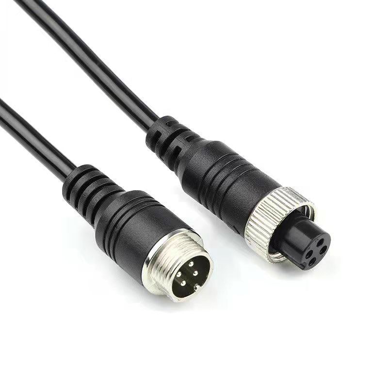 Reversing camera aviation connector cable 20m Four-channel monitoring camera video extension cable for large trucks and semi-trailers