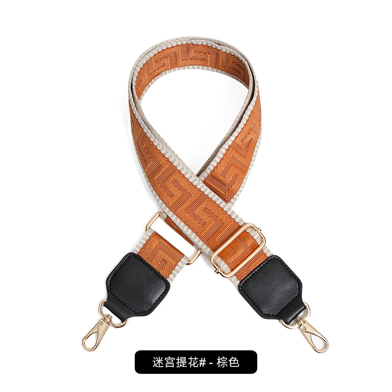 미로 자카드 브라운