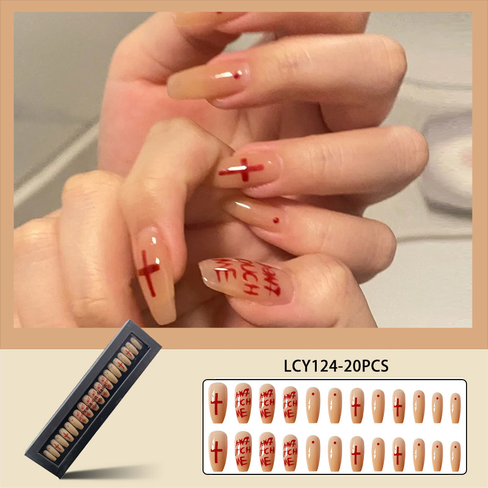 Estilo europeo y americano super largo desgaste uñas puro deseo caja de regalo jalea pegamento manicura pieza de uñas falso parche de uñas producto terminado venta al por mayor