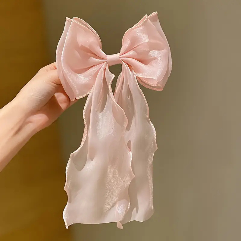 Holiday, Daily Occasion Cloth Material Solid Color Pattern Sweet Simple Style Women's Solid Color Cloth Hair Clip