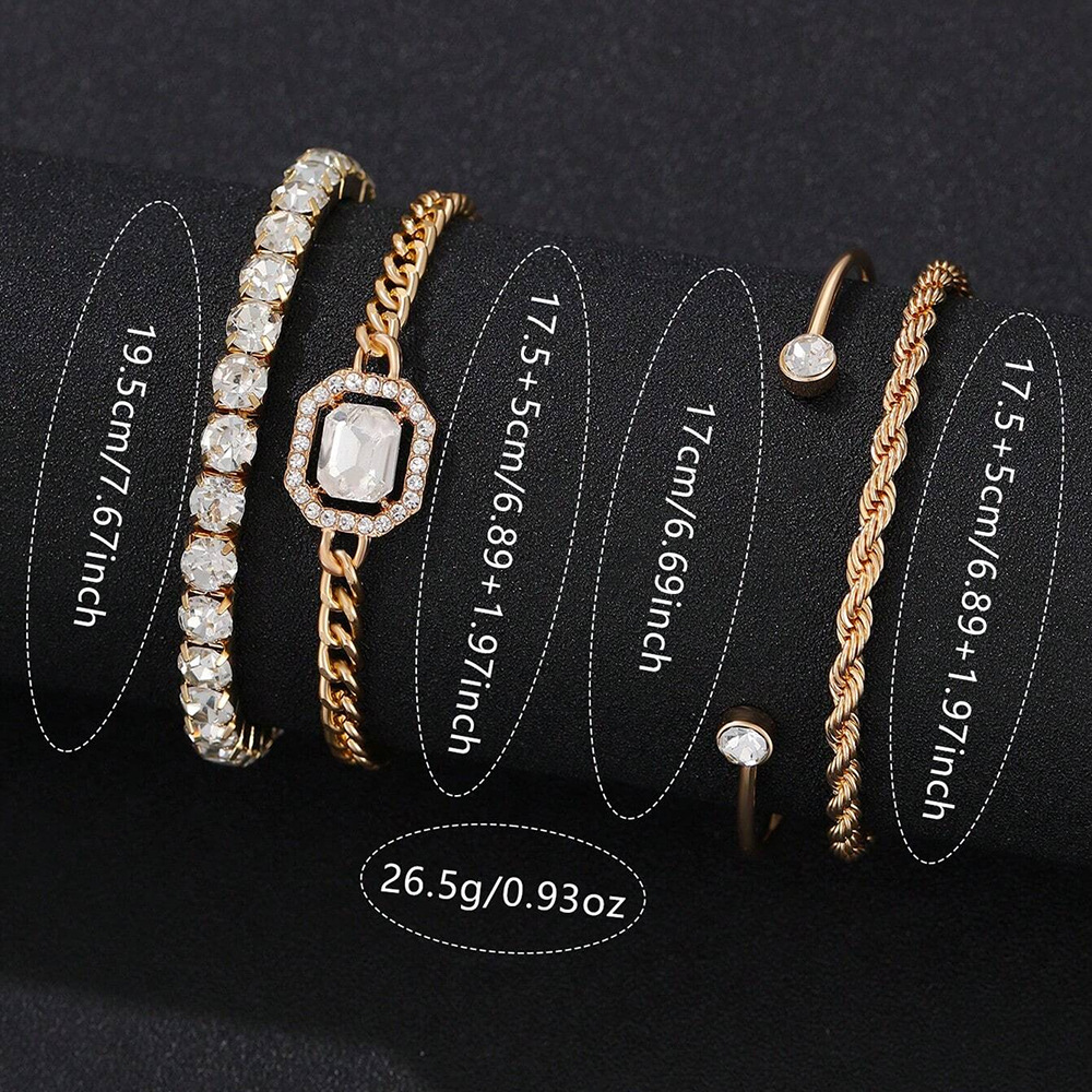 Ventas transfronterizas calientes oro reloj de cara romana pulsera damas 4 piezas conjunto de reloj de cuarzo de acero reloj de aleación de alta calidad image 4