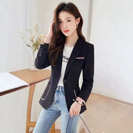 定制撞色西装外套女2025春季新款设计感修身显瘦时尚韩系休闲西服
