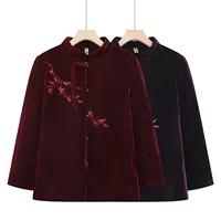 Demi-season cotton down jacket, for middle age, increased thickness
