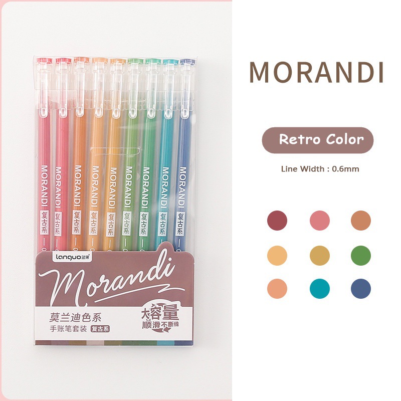 Juego de bolígrafos de fruta azul Morandi para cuentas manuales bolígrafo colorido para estudiantes