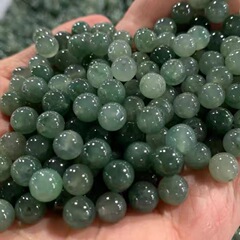 卸売りミャンマーの古い坑翡翠A商品油青珠散珠氷モチモチ種油青丸珠ブレスレットネックレスアクセサリー