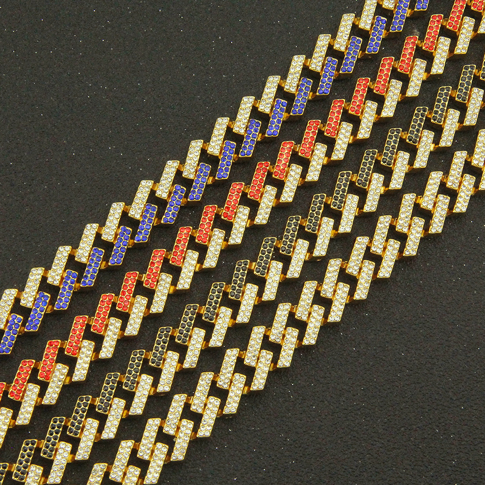 Bracelet En Alliage En Forme De Diamant Avec Diamants Colorés Et Géométriques À La Mode display picture 3