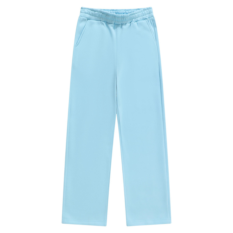 European and American Style Autumn and Winter New Cross-Border Unisex Fleece Sweatpants Fashion Street Trendy Loose Comfortable Elastic Waistband