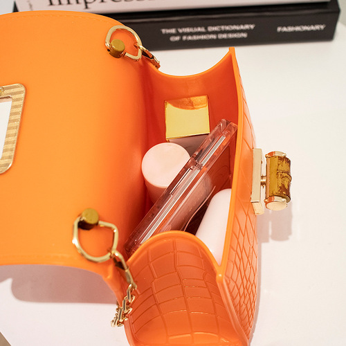 Cross-border wholesale women's silicone bags bags  new bamboo mini bags shoulder bags live broadcast jelly bags