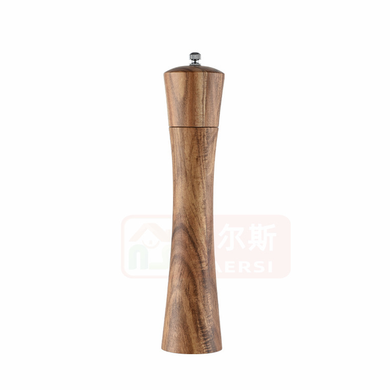 胡椒研磨器小蛮腰アカシア木手動サンショウ塩研胡椒研炭素鋼芯陶磁器芯胡椒研|undefined