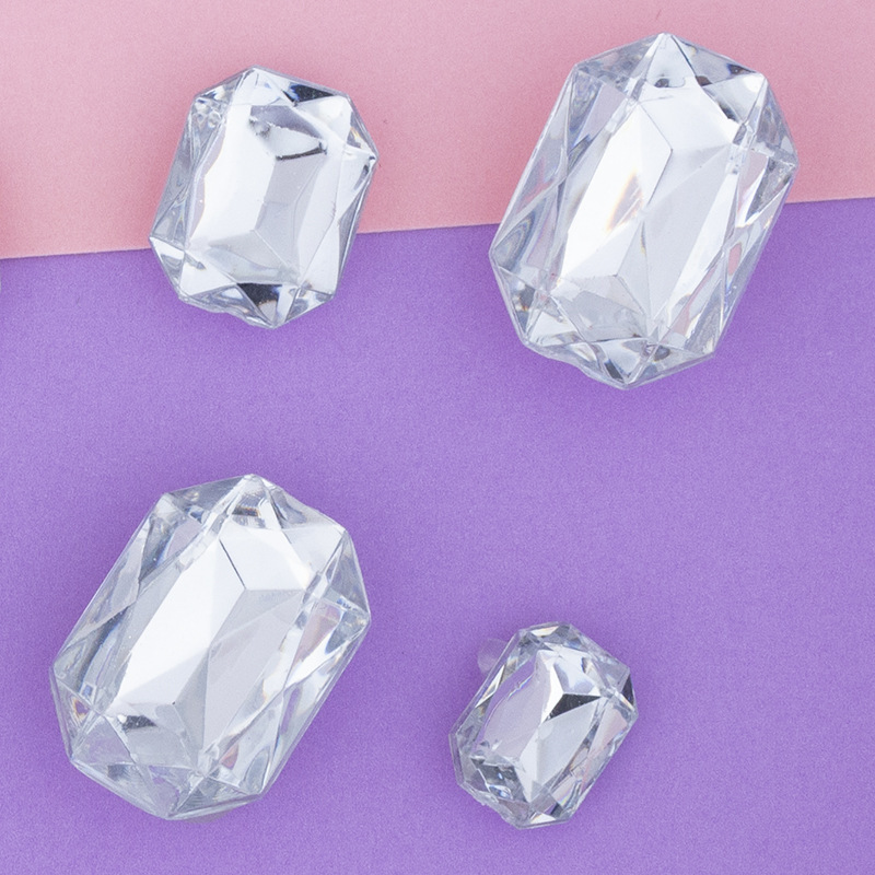 Small pointed special-shaped nail art acrylic Diamond Strip super shiny mini transparent colorful nail decorations