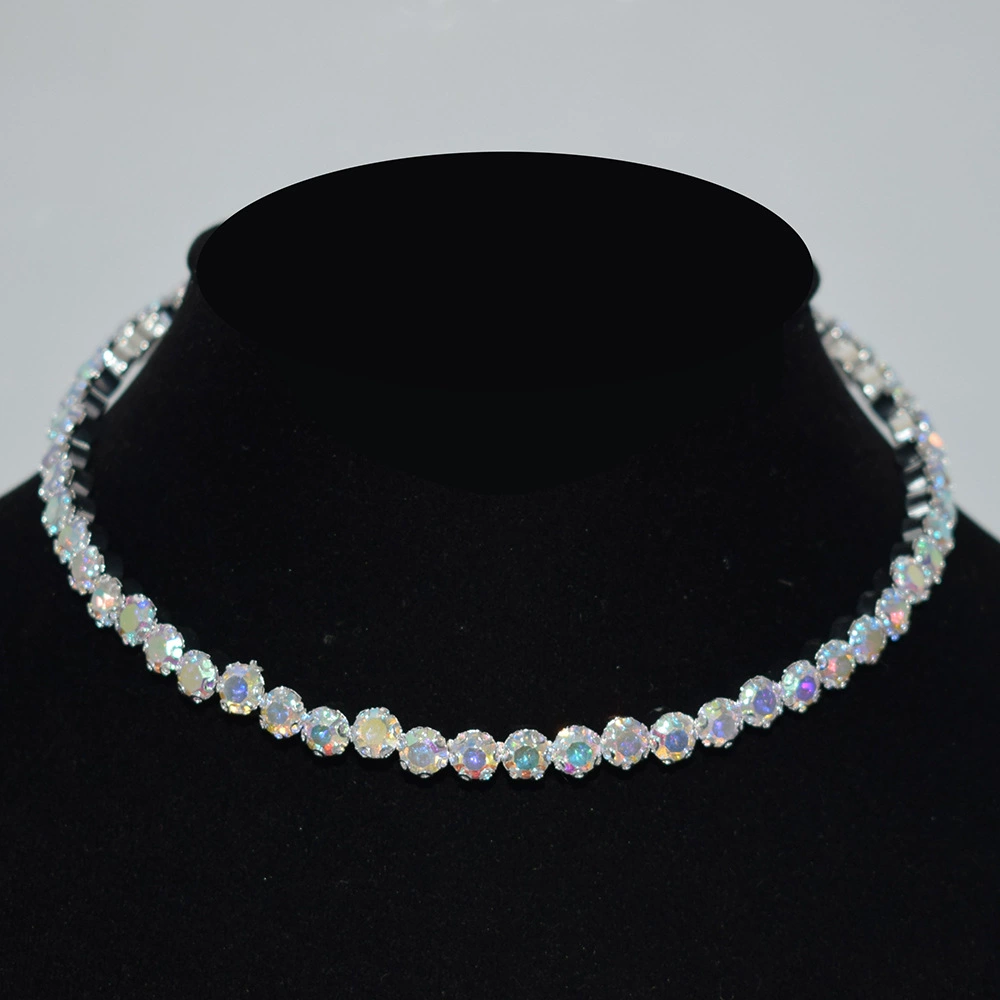 Колье невесты Tecan Diamond с выпуклыми 3 ряда, для женщин, украшение для подиума XL-2031