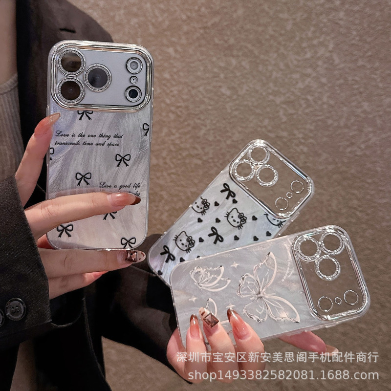 Suitable for Honor 500 Mobile Phone Case, Huawei Mate80Pro New Model Mate70/P80 High-End Butterfly Feather Gauze Case