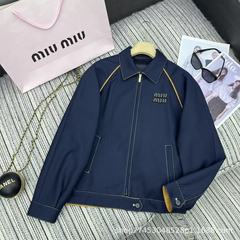 mm家25ss春夏新款拼撞鹿皮绒条设计翻领夹克外套+撞色线压折半裙