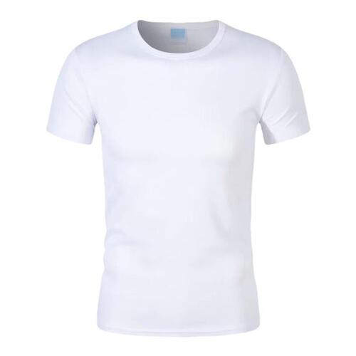 Factory wholesale summer sports quick-dry round collar T-shirt men's thin outdoor mesh breathable solid color short-sleeved clothes