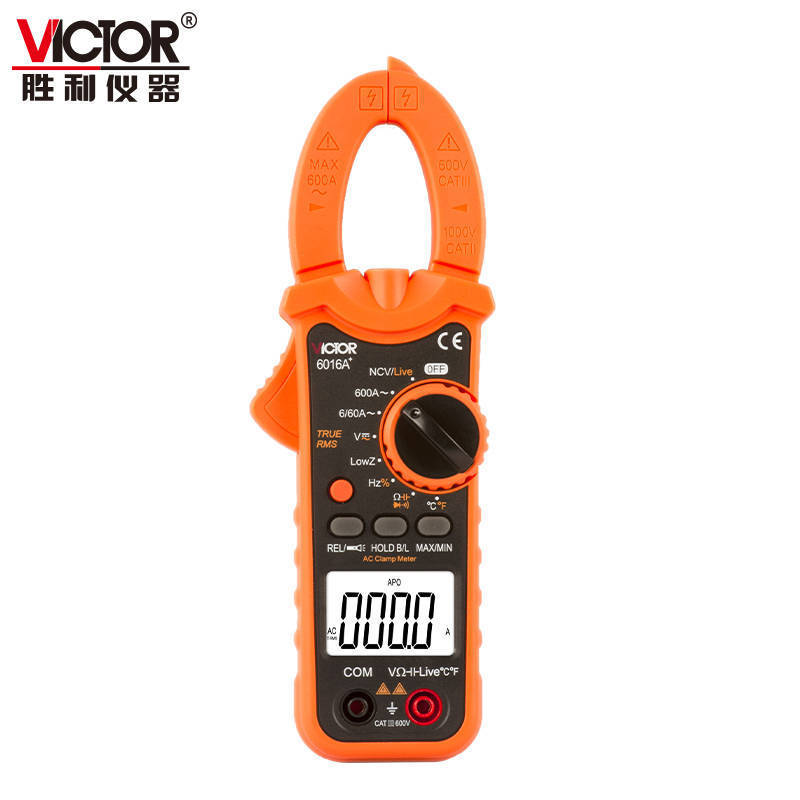 胜利victor数字钳形表电流电压VC6016C多功能钳型万能表