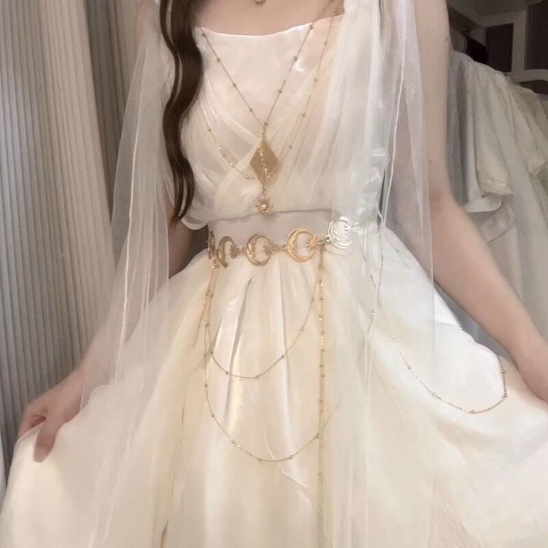 神使希腊风神女流浪风lolita汉元素仙气连衣裙希腊女神裙宫廷风|undefined
