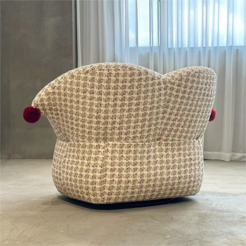 Joker sillón perezoso sofá giratorio único estilo francés crema viento balcón sala de estar diseño casero sofá de tela casual