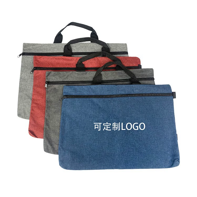 Bag for folders with zipper