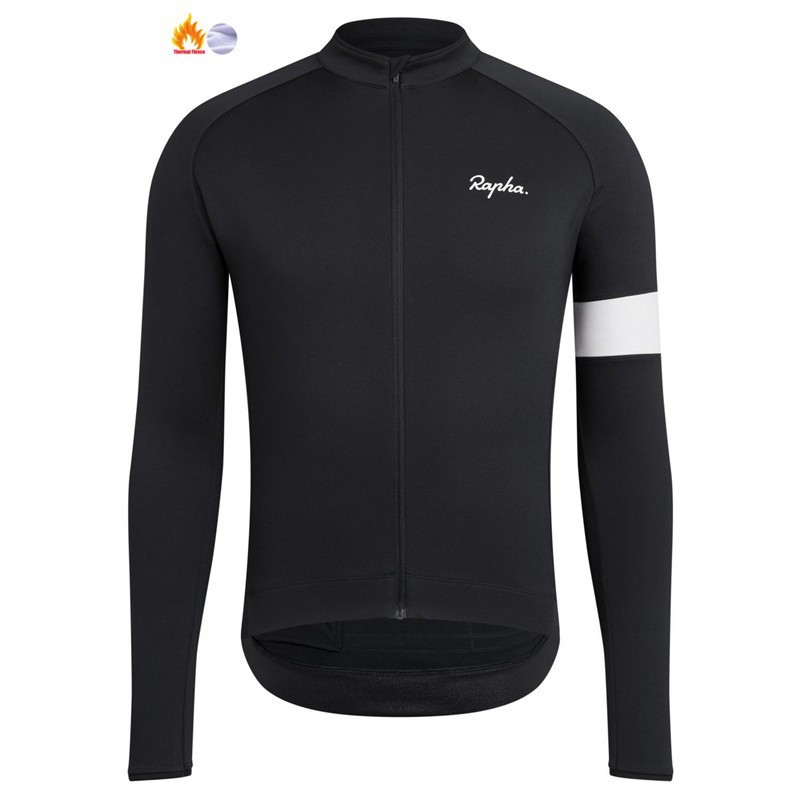 Rapha Bicycle Riding Clothing Men's Long Sleeve Fleece Warm Fleece-lined Speeddown Clothing Highway Mountain Bike Clothing Wholesale