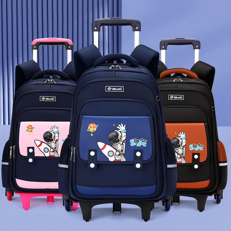 Mochila de pescado natural para niños, escolares de primaria para niños, 1 - 3 - 6 grados, caja de tracción, mochila de niños, escaleras impermeables