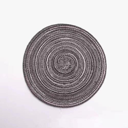 Round Cotton-Yarn Placemat, Nordic Woven Non-Slip Insulation Pad, Sizes 11 cm & 38 cm