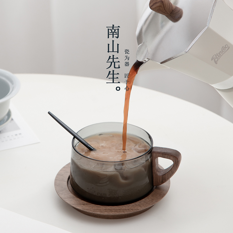 Z3VM咖啡杯玻璃轻奢泡茶杯茶水分离办公室喝茶杯水杯杯子