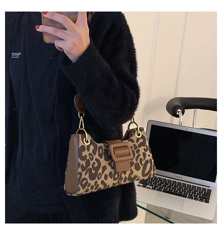 Westliche Tasche Frauen 2021 Herbst und Winter neue trend ige Mode Leoparden muster OneShoulder Achsel tasche AllMatch Messenger Bag Bagpicture6