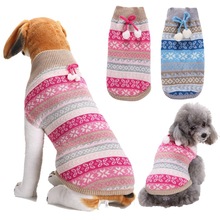 秋冬新款寵物衣服聖誕雪花寵物毛衣針織圖案金毛拉布拉多狗狗服裝