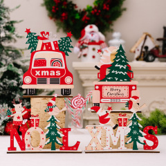 クロスボーダークリスマス木製アルファベット装飾品クリエイティブ英語アルファベットクリスマスホームテーブル玄関オフィス装飾品