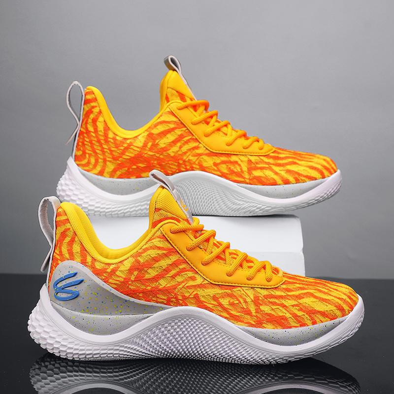 Curry 10 Generación de zapatillas de baloncesto zapatos de malla de los hombres y las mujeres Curry10 botas de combate de flujo de absorción de choque bajo-top zapatilla de deporte de combate