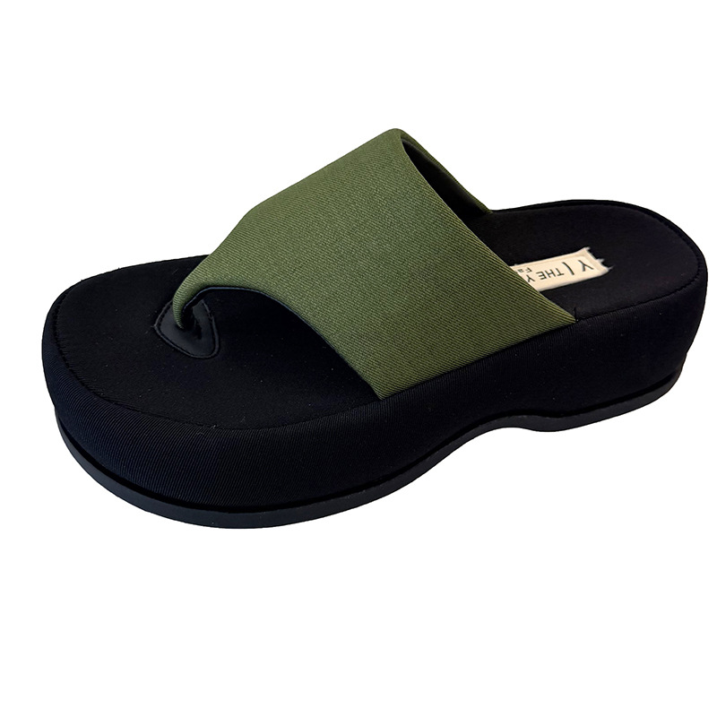 Women's Platform Flip Flops Korean Style Thick Soled Beach Sandals_voghion.com