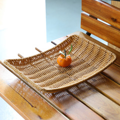 Nordic style fruit plate New Year's household living room snacks dried fruit storage basket bread snack snack basket imitation rattan