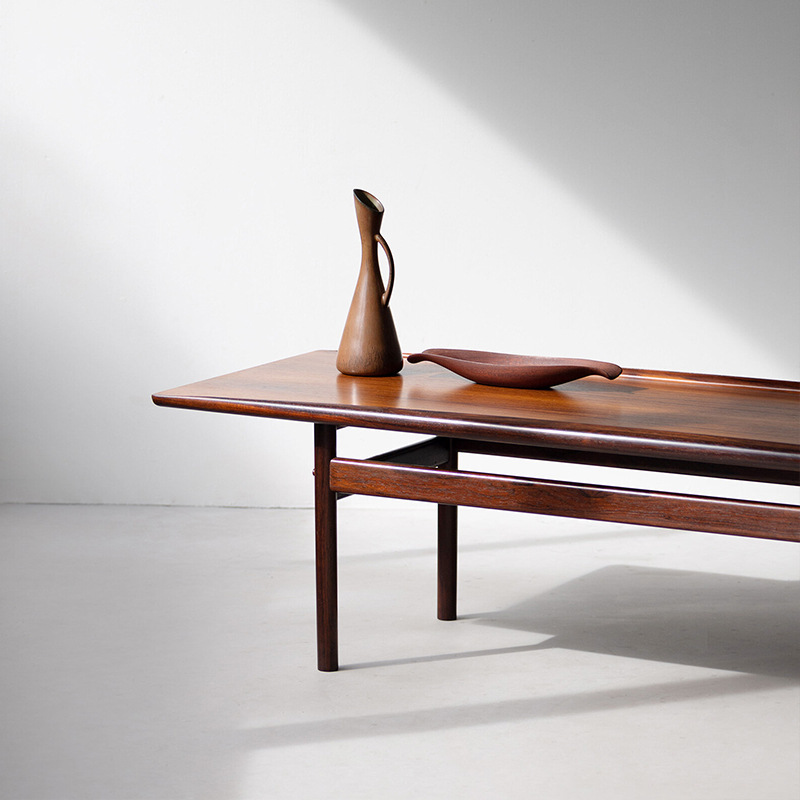 Coffee Table Scandinavian Replica Mcm Furniture Solid Wood Corner Table Combination Log Danish Style Cherry Wood