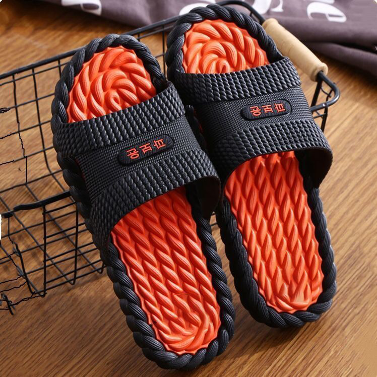 Non-Slip Deodorant Home Slippers Massage Shoes Sandals Bathroom Slippers Couple Slippers Plastic Home Shoes Men's and Women's Slippers