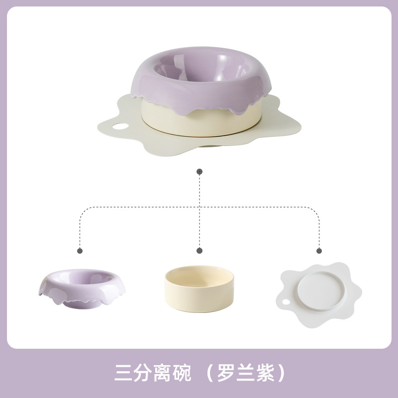 Tacos de cerámica creativos transfronterizos para gatos Tacos de mascotas Tacos de grano para gatos Tacos de alimentación para perros Tacos de agua para bebidas