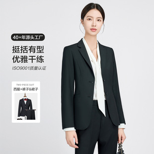 Black Men's and Women's Suit Casual Small Suit suit Two-Button Suit Jacket Waiter Work Uniform in stock