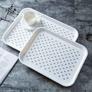 Supply Shuangjian brand white gray dot TPR non-slip plate, white silicone non-slip tray student plate