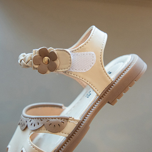 Girls baby sandals 2024 new summer children's shoes soft sole non-slip Baotou princess little girl summer shoes