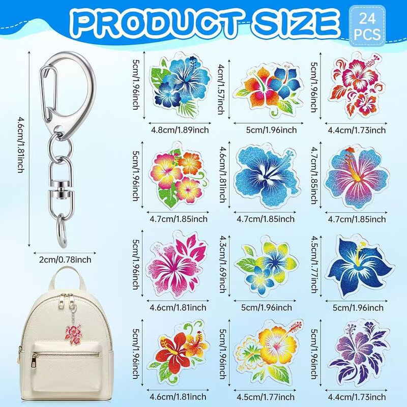 5D Tropical Flower Diamond Painting Keychain Hawaiian Hibiscus Diamond Art Keyring Summer 5D 10-Piece Set 5D Tropical Flower Diamond Painting Keychain Hawaiian Hibiscus Diamond Art Keyring Summer 5D 10-Piece Set