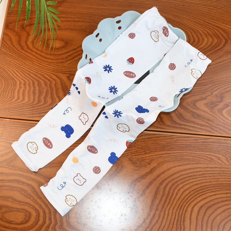 New Summer Sun Protection Sleeve for Women, Cute Ice Silk Cold Sensation Ice Sleeves, Arm Sleeve Protection, Printed Cycling Sports Sleeve