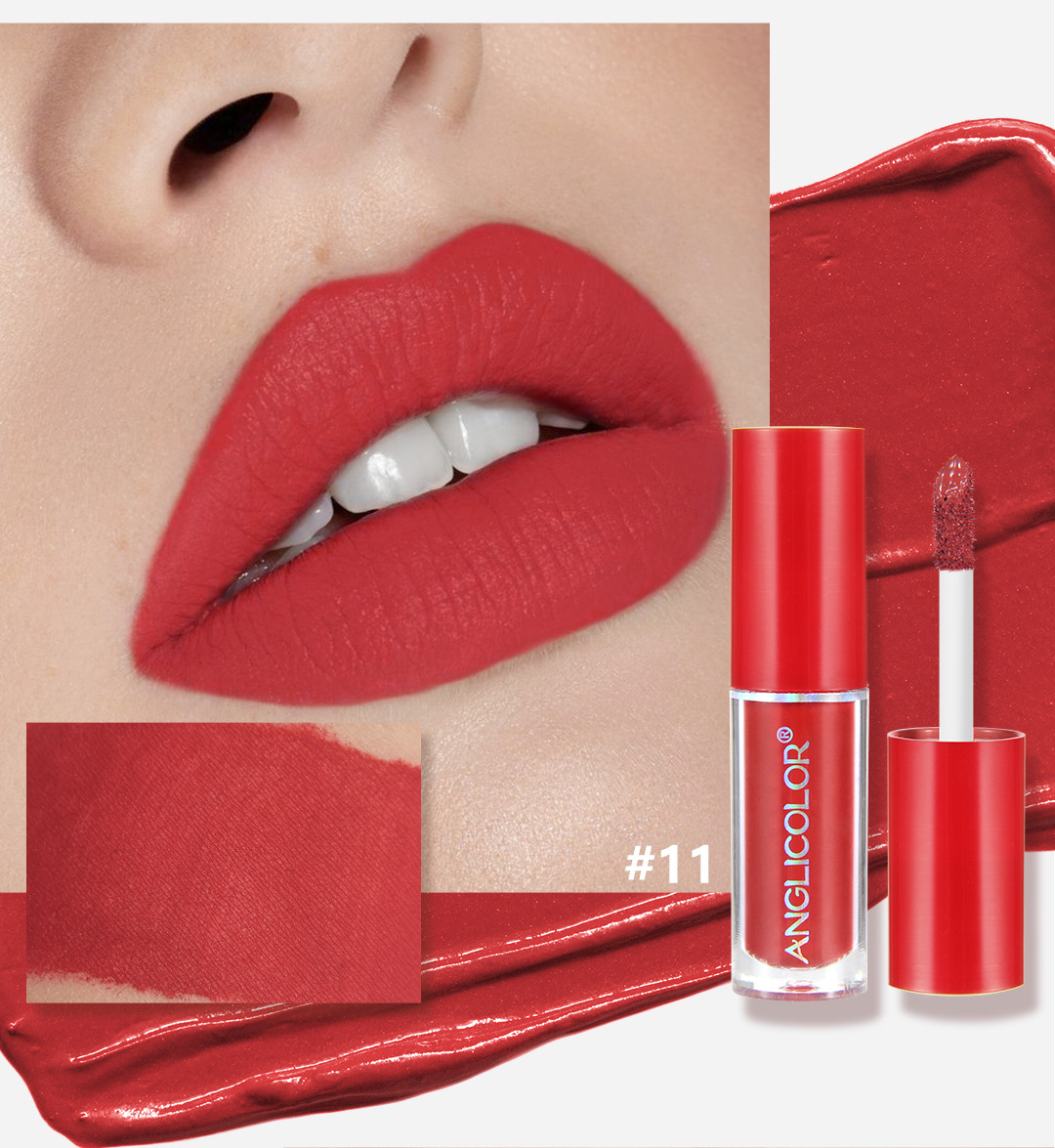 Makeup Naturligt Langtidsholdbar Non-stick Lipgloss Sætæske Fløjlsmat Ikke-Fadende Læbestift Sæt_voghion.com