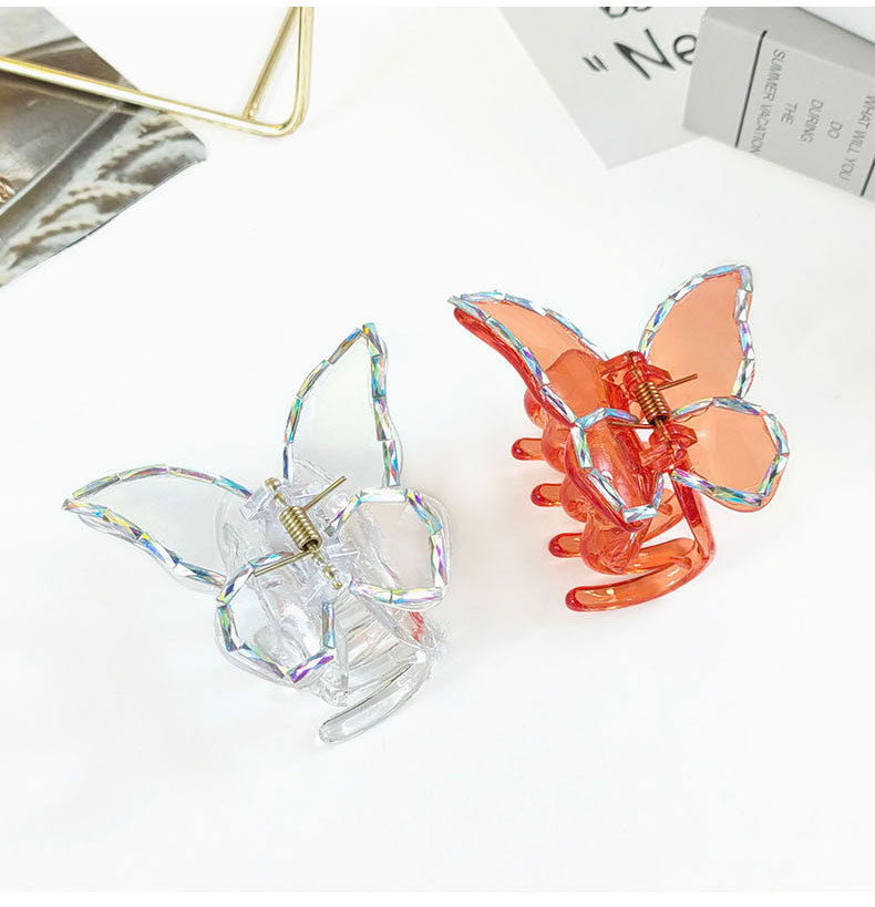 Korean Transparente Butterfly Acrylic Shark Clip display picture 3