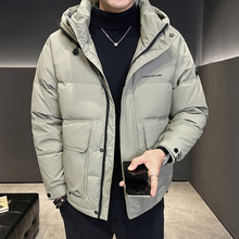 户外山系潮牌跨境连帽羽绒服可二开直播爆款保暖加厚面包服男外套