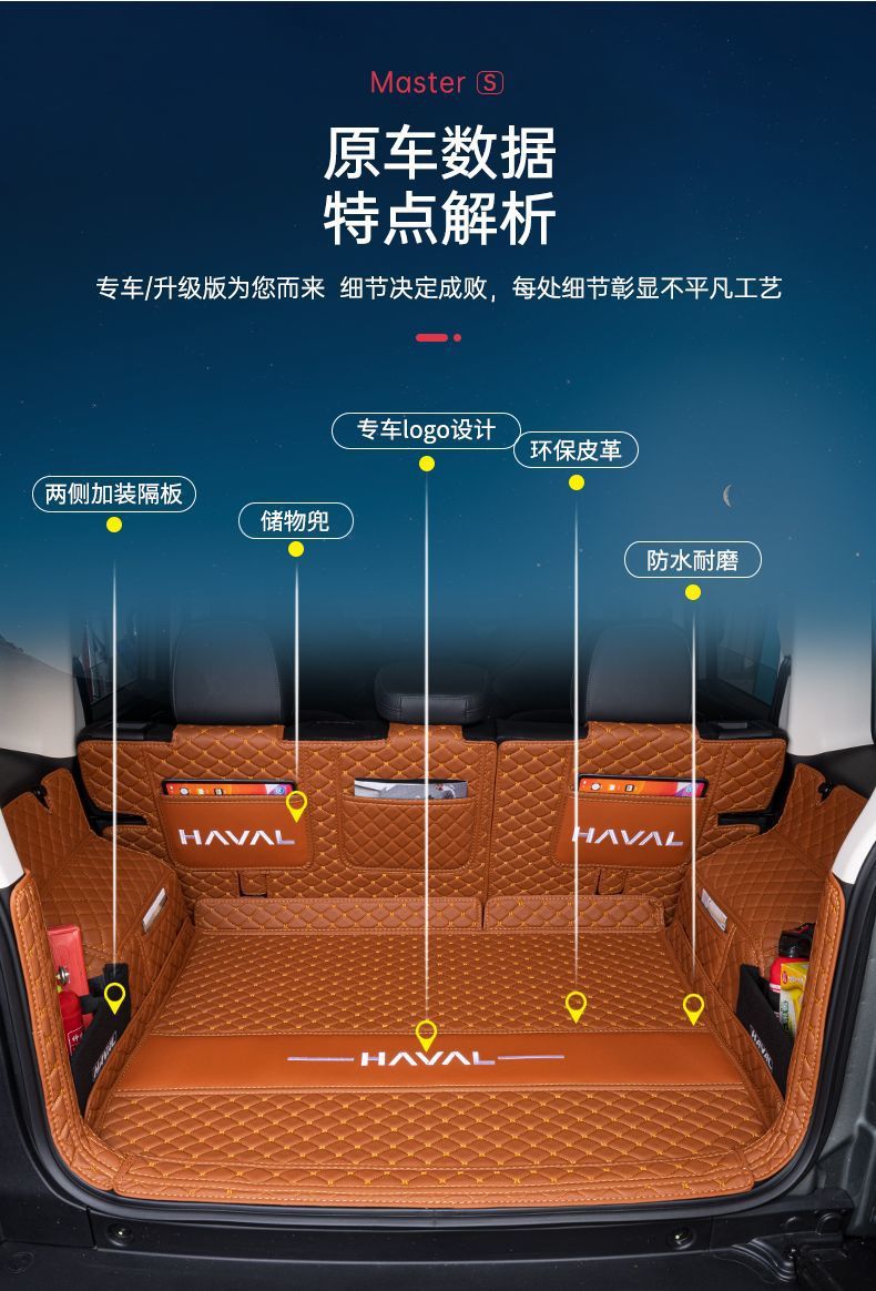 Suitable for 24 Haval Raptors Trunk Mat Surrounding Harvard Car Interior Modification Accessories Protective Trunk Mat