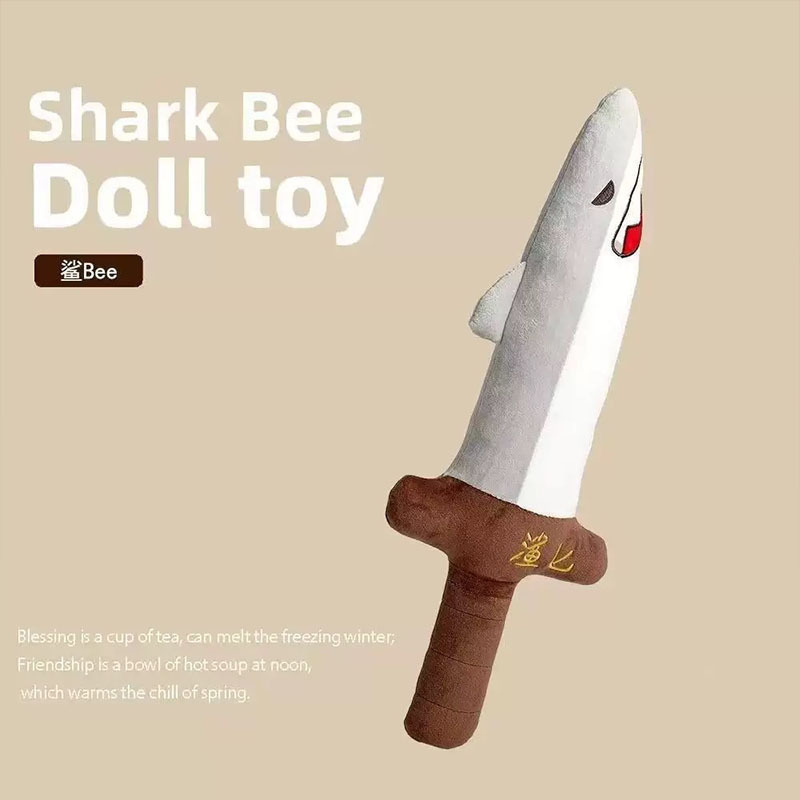 Shark Carving Shark Arm Shark Dagger Sword Funny Homophonic Cute Plush Toy Boyfriend and Girlfriend Birthday Gift Shark Doll