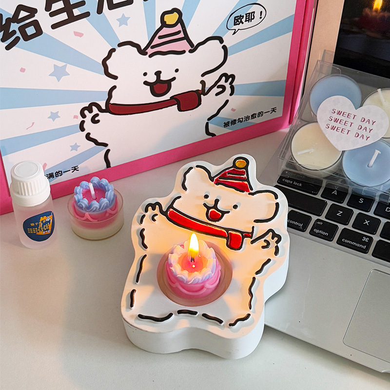 创意小狗香薰蜡烛生日派对礼物婚庆礼品车载室内香氛摆件用品批发|undefined